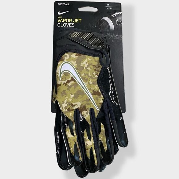 Nike Vapor Jet Football Gloves 6.0 Mens Salute To Service Camo size Medium New - Picture 1 of 11